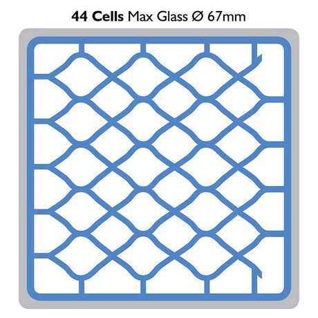 Fries Glass Washer Tray 500 x 500mm - 44 Glasses - 67mm Cell