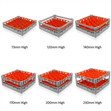 Fries Glass Washer Tray 500 x 500mm - 30 Glasses - 81mm Cell