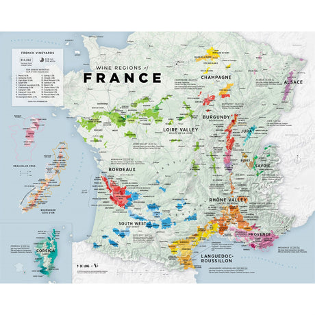 De Long’s VINO.ONE Series Wine Map of France