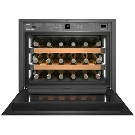 Liebherr GrandCru Built-In Single Temperature Wine Cabinet Black - WKEgb 582