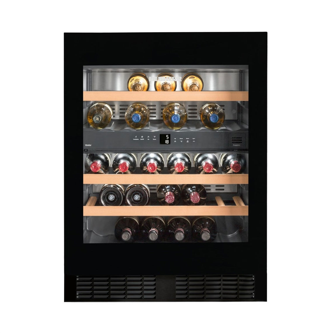 Liebherr Vinidor Built-Under 2 Temperature Wine Cabinet Black - UWTgb 1682