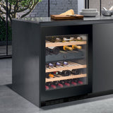 Liebherr Vinidor Built-Under 2 Temperature Wine Cabinet Black - UWTgb 1682