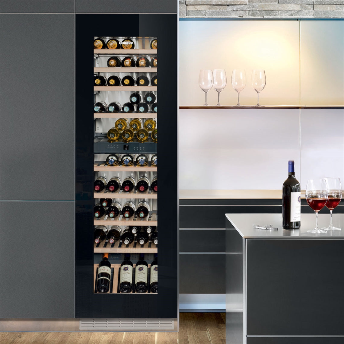 Liebherr Vinidor Built-In 2 Temperature Wine Cabinet Black - EWTgb 3583