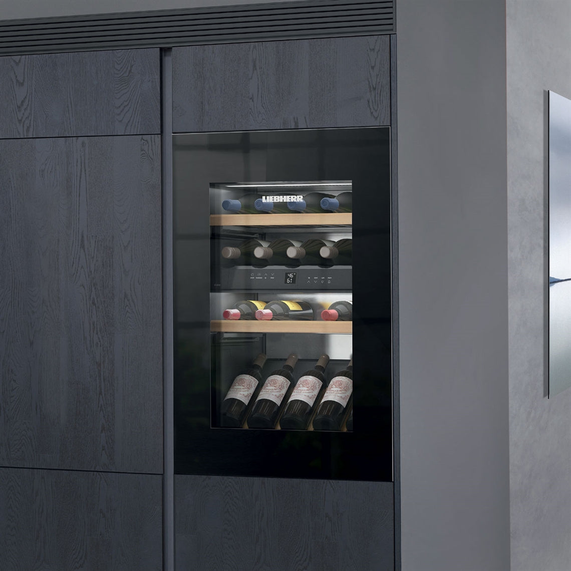 Liebherr Vinidor Built-In 2 Temperature Wine Cabinet Black - EWTgb 1683