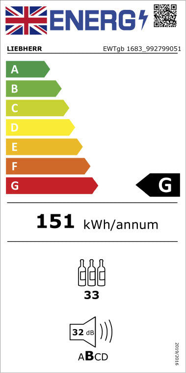 Liebherr Vinidor Built-In 2 Temperature Wine Cabinet Black - EWTgb 1683