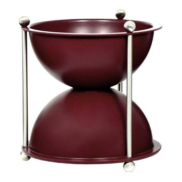 Oeno Hourglass Burgundy ABS Plastic Wine Spittoon - 1 Litre