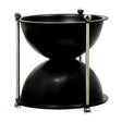 Oeno Hourglass Black ABS Plastic Wine Spittoon - 1 Litre