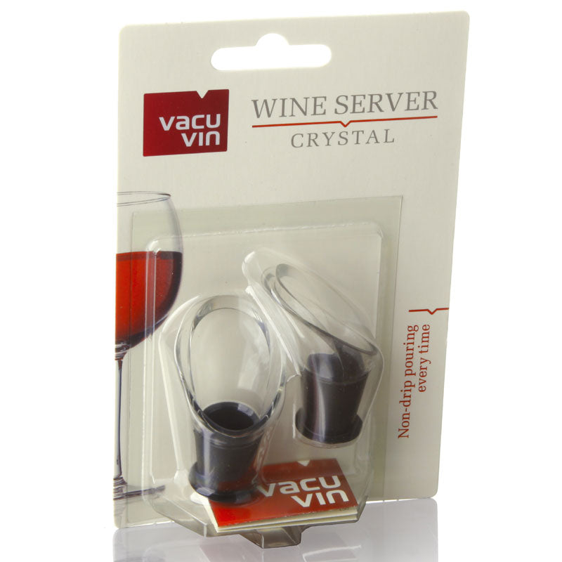 Vacu Vin Wine Pourer / Server - Clear - Set of 2