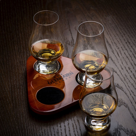 The Glencairn Official Whisky Glass Flight Tasting Tray - Set of 3