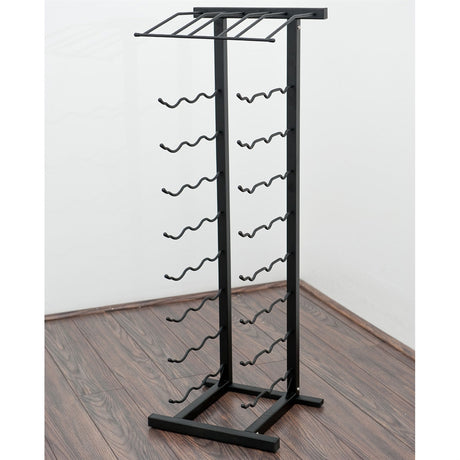 VintageView Free Standing 27 Bottle Wine Rack + Display Shelf - Black 3ft