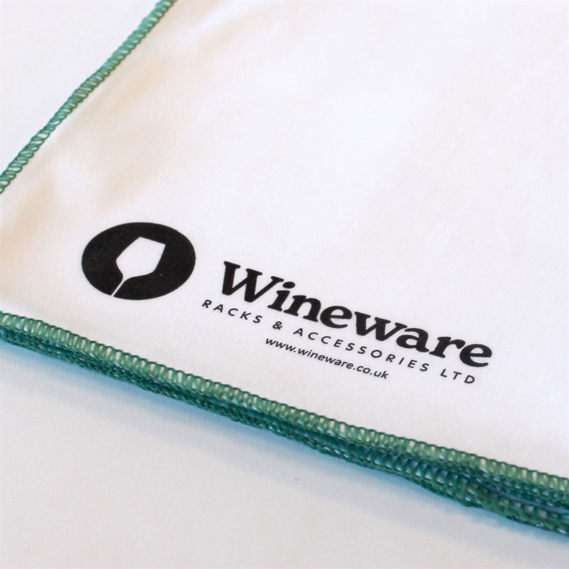 Wineware Glass Cleaning Polishing Cloth Large White/Green