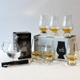 The Glencairn Official Whisky Glass Tasting Set - 6 Glasses, 1 Jug, 6 Caps, 1 Pipette