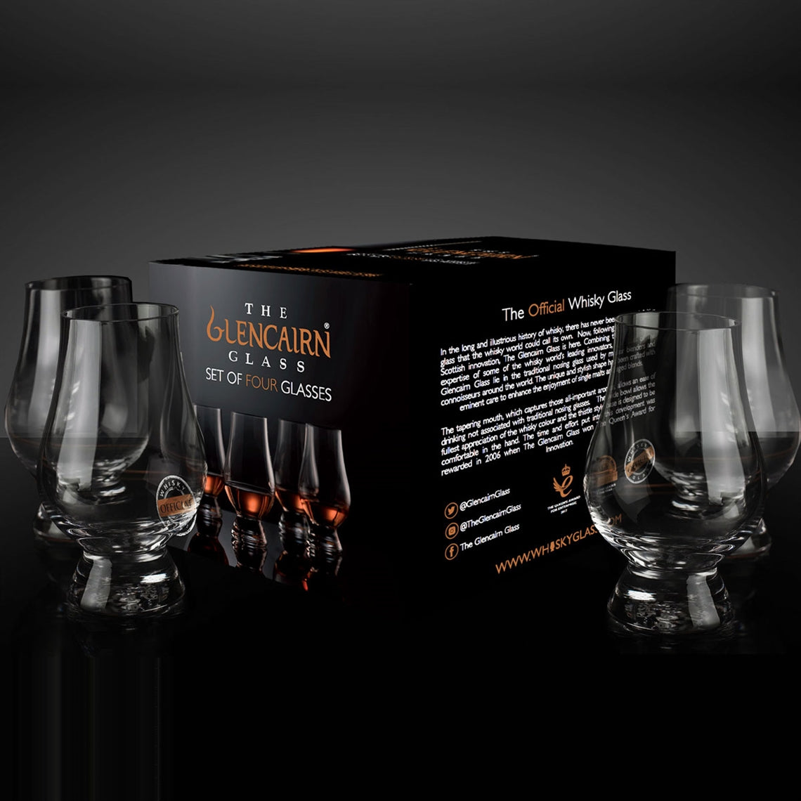 The Glencairn Official Whisky Glass - Set of 4 (Printed Gift Carton)