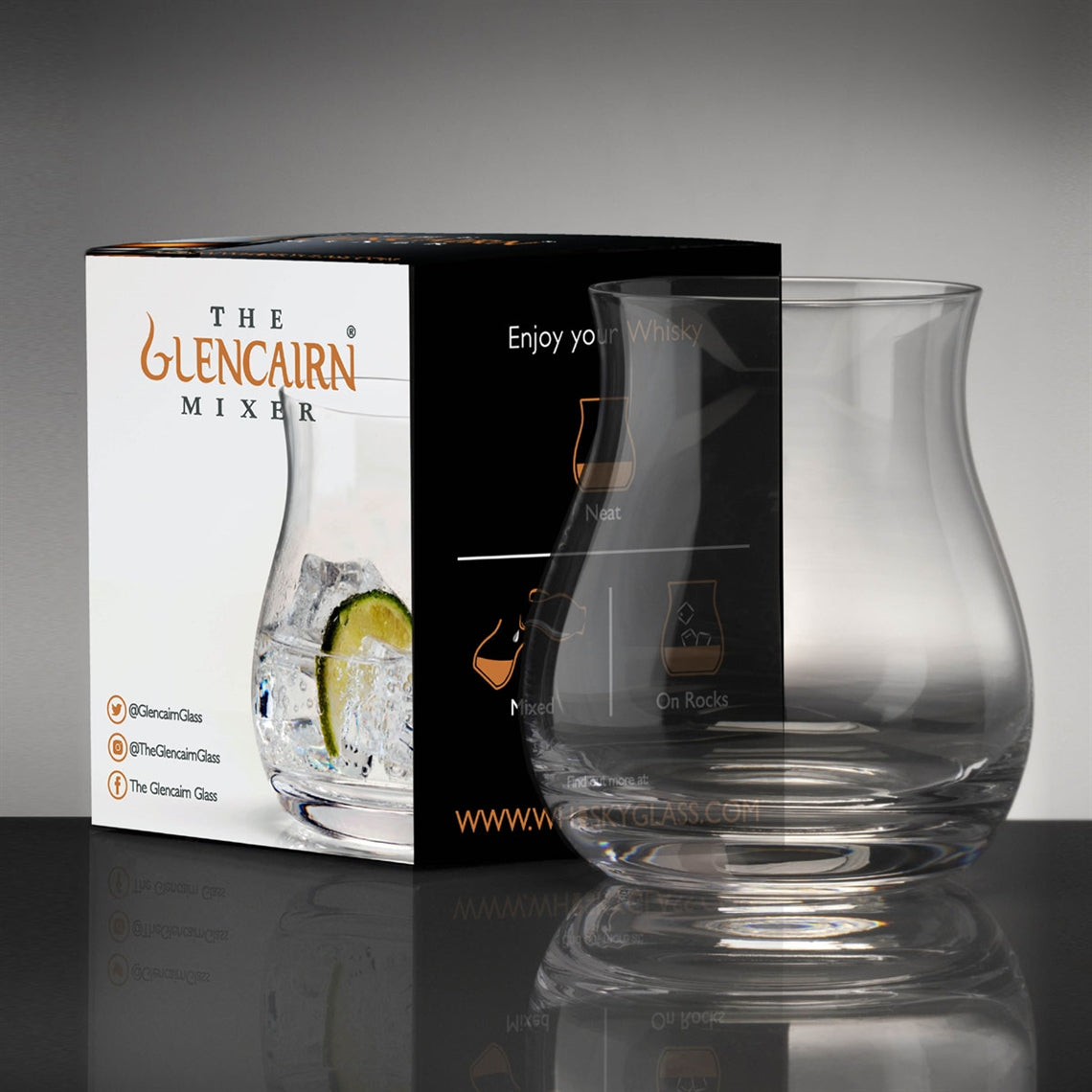 Glencairn Mixer Whisky / Spirit / Gin Nosing Glass (Printed Gift Box)