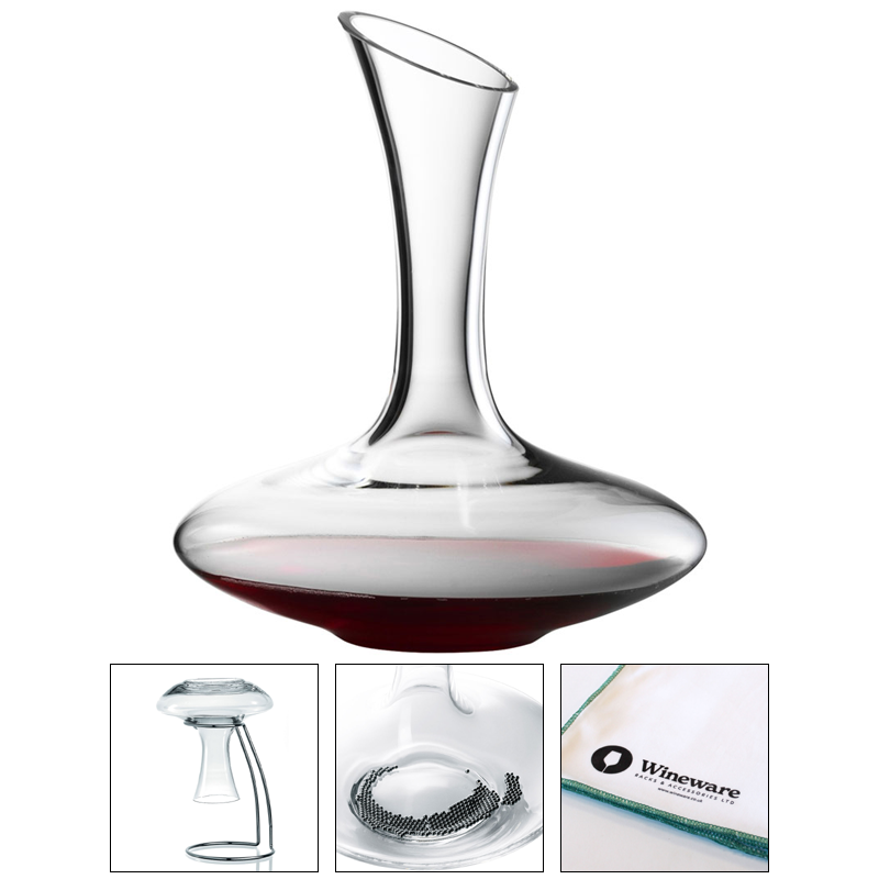 Eisch Glas Chateau Wine Decanting Set, Decanting & Serving; UK Decanter