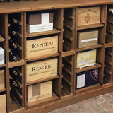 Wooden Wine Bottle Case Rack - 2 Drawer