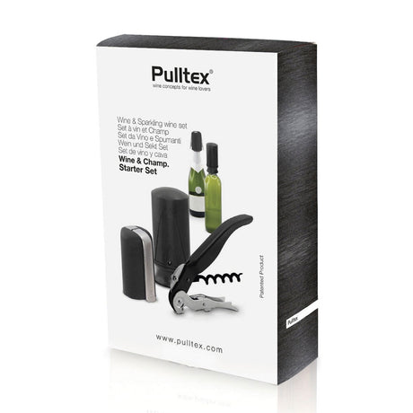 Pulltex Wine & Champagne 3-Piece Starter Set - Black