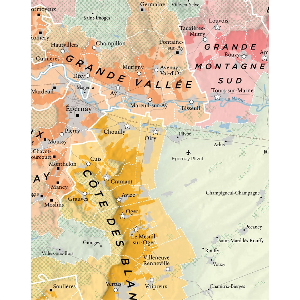 De Long’s Wine Map of Champagne - Wine Regions