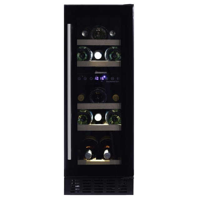 Dunavox Wine Cabinet Flow - 2-Temperature Built-In Under Counter - Black DAUF-17.58DB