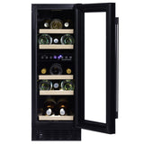 Dunavox Wine Cabinet Flow - 2-Temperature Built-In Under Counter - Black DAUF-17.58DB