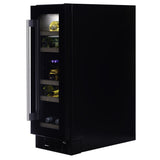 Dunavox Wine Cabinet Flow - 2-Temperature Built-In Under Counter - Black DAUF-17.58DB