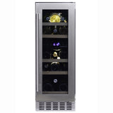 Dunavox Wine Cabinet Flow - 2-Temperature Built-In Under Counter - Stainless Steel DAUF-17.58DSS