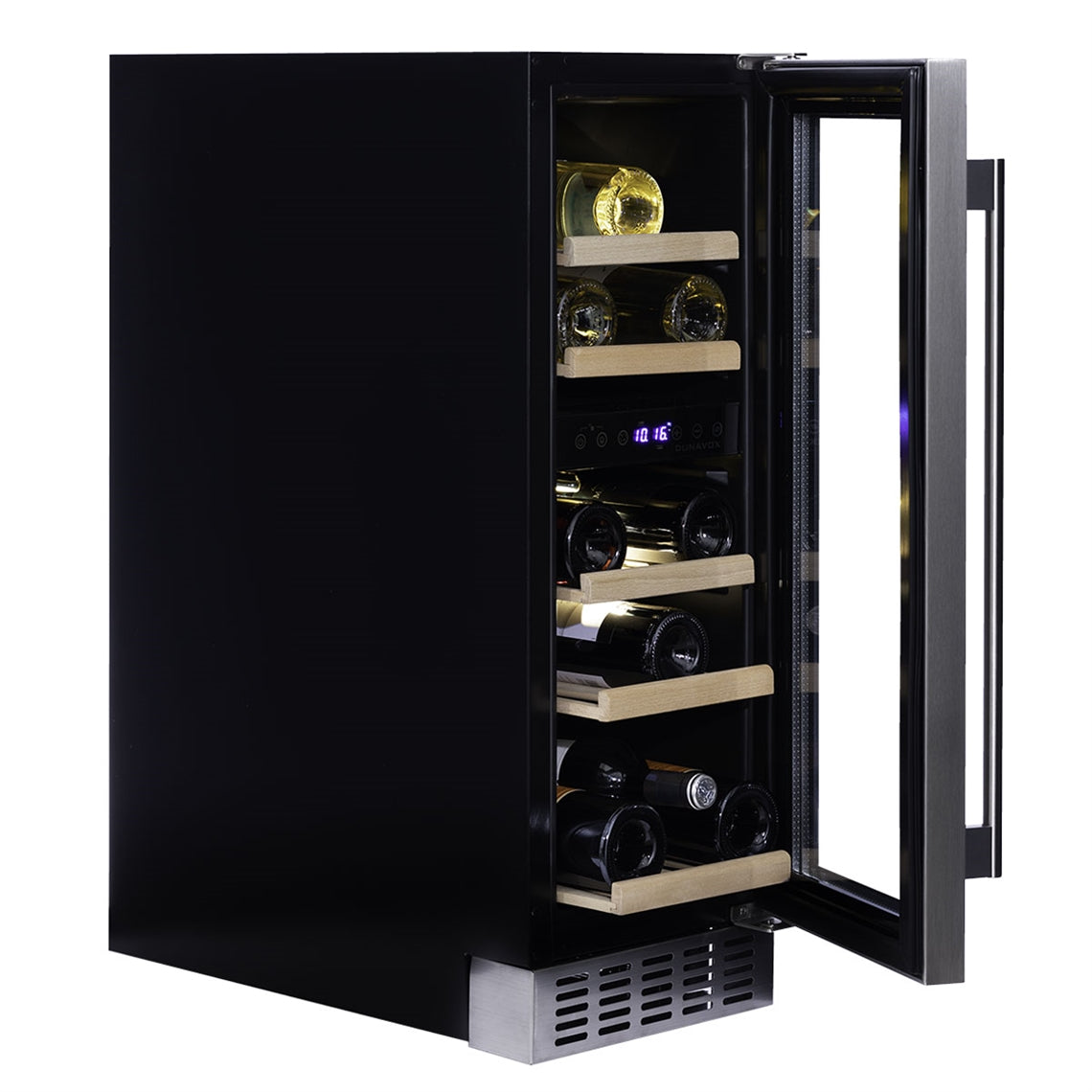 Dunavox Wine Cabinet Flow - 2-Temperature Built-In Under Counter - Stainless Steel DAUF-17.58DSS