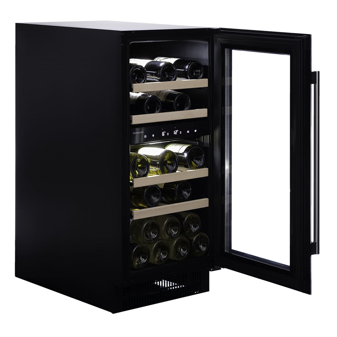 Dunavox Wine Cabinet Flow - 2-Temperature Built-In Under Counter - Black DAUF-32.78DB