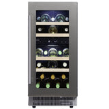 Dunavox Wine Cabinet Flow - 2-Temperature Built-In Under Counter - Stainless Steel DAUF-32.78DSS