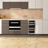 Dunavox Wine Cabinet Flow - 2-Temperature Built-In Under Counter - Stainless Steel DAUF-32.78DSS