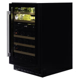 Dunavox Wine Cabinet Flow - 2-Temperature Built-In Under Counter - Black DAUF-38.100DB