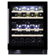 Dunavox Wine Cabinet Flow - 2-Temperature Built-In Under Counter - Black DAUF-39.121DB