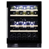 Dunavox Wine Cabinet Flow - 2-Temperature Built-In Under Counter - Black DAUF-39.121DB