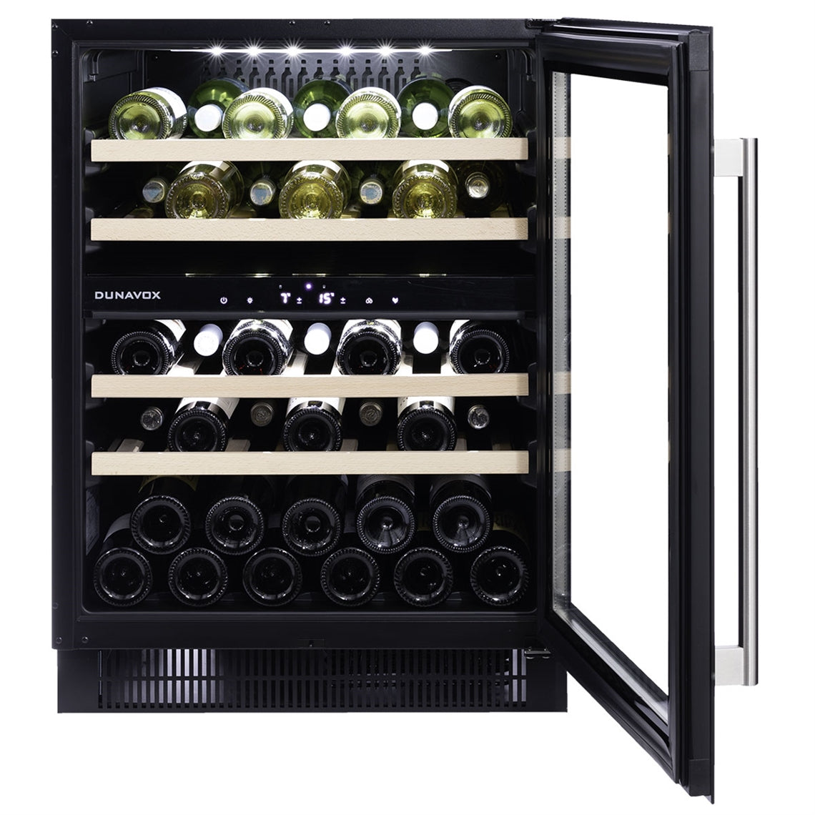 Dunavox Wine Cabinet Flow - 2-Temperature Built-In Under Counter - Black DAUF-39.121DB