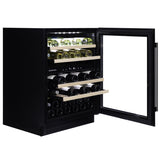 Dunavox Wine Cabinet Flow - 2-Temperature Built-In Under Counter - Black DAUF-39.121DB