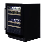 Dunavox Wine Cabinet Flow - 2-Temperature Built-In Under Counter - Black DAUF-39.121DB