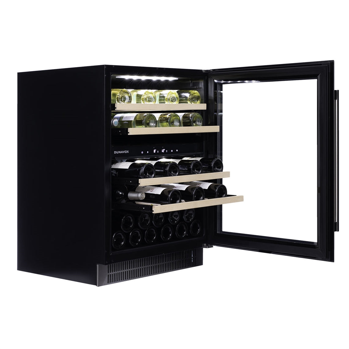 Dunavox Wine Cabinet Flow - 2-Temperature Built-In Under Counter - Stainless Steel DAUF-39.121DSS