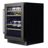 Dunavox Wine Cabinet Flow - 2-Temperature Built-In Under Counter - Stainless Steel DAUF-39.121DSS