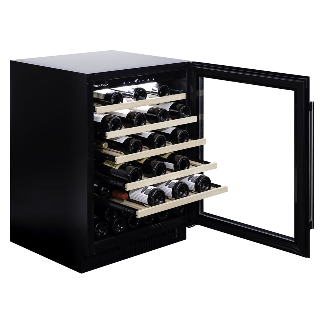 Dunavox Wine Cabinet Flow - Single Temperature Built-In Under Counter - Black DAUF-46.138B