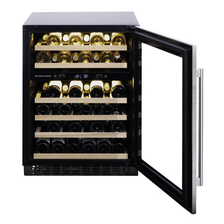 Dunavox Wine Cabinet Flow - 2-Temperature Built-In Under Counter - Stainless Steel DAUF-46.145DSS