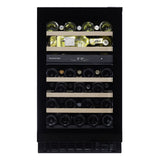 Dunavox Wine Cabinet Flow - 2-Temperature Built-In Under Counter - Black DAUF-38.100DB.TO