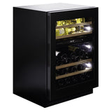 Dunavox Wine Cabinet Flow - 2-Temperature Built-In Under Counter - Black DAUF-45.125DB.TO