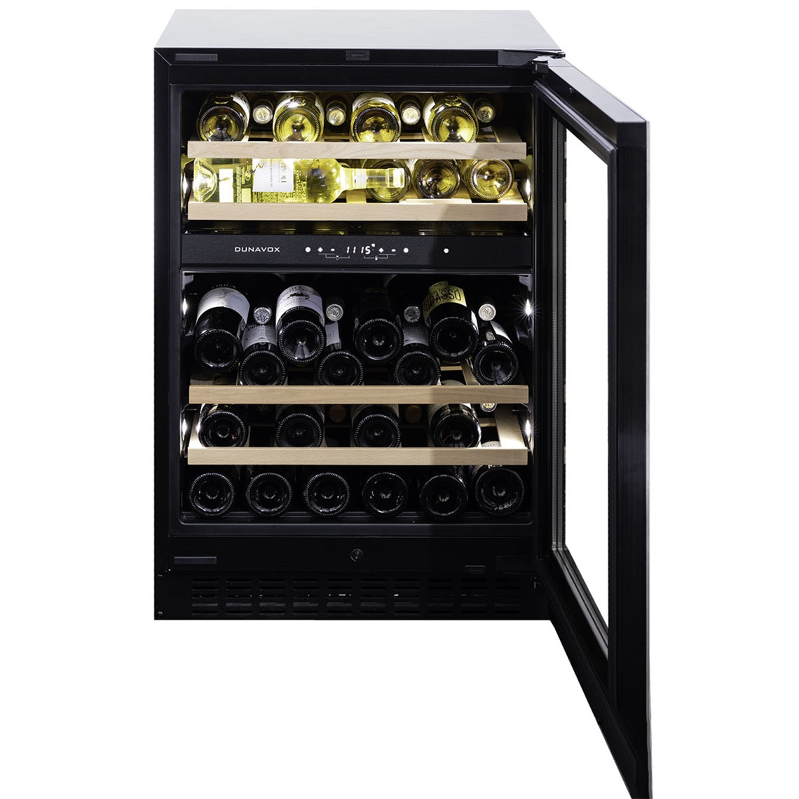 Dunavox Wine Cabinet Flow - 2-Temperature Built-In Under Counter - Stainless Steel DAUF-45.125DSS.TO