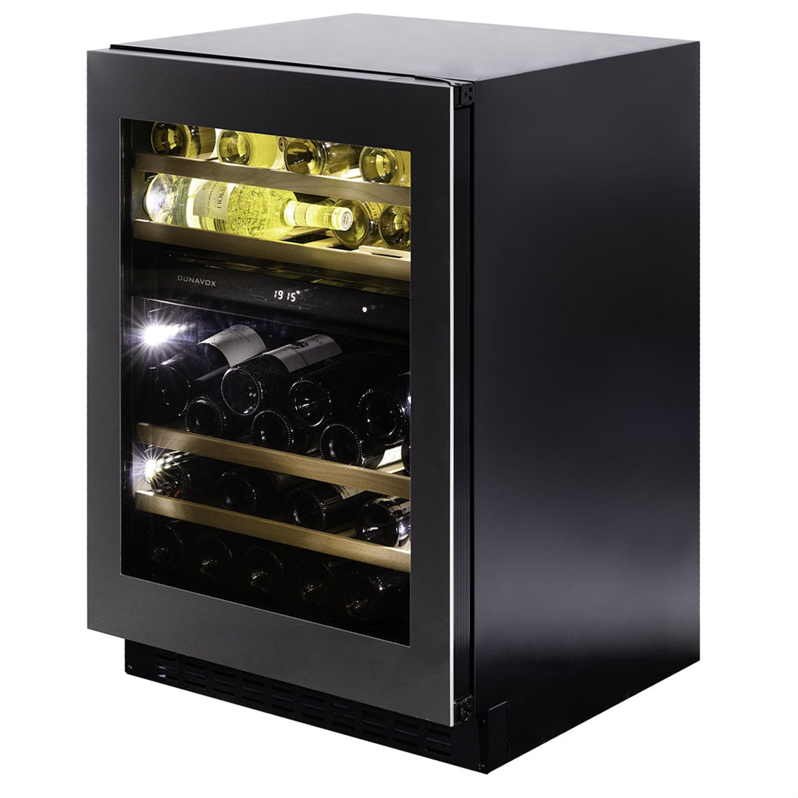 Dunavox Wine Cabinet Flow - 2-Temperature Built-In Under Counter - Stainless Steel DAUF-45.125DSS.TO