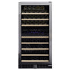 Dunavox Wine Cabinet Grande - 2-Temperature Freestanding - Stainless Steel DX-94.270SDSK