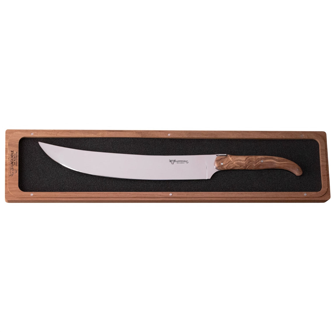 Laguiole en Aubrac Champagne Sabre - Olive Wood Handle, Decanting