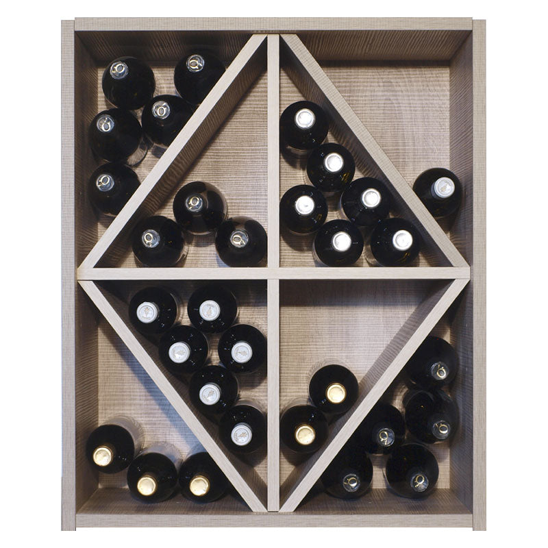 Malbec Self-Assembly Series - 148 Bottle Melamine Wine Rack Kit - Rustic Oak Effect