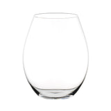 A Riedel O Range Stemless Old World Syrah Glass—part of a set of two from the renowned brand Riedel—is displayed empty and centered against a white background.