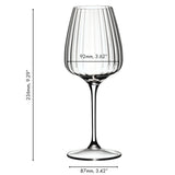 Experience the refined elegance of Riedel with the Riedel Restaurant Grape Optical White Wine / Champagne / Spritz Glass 590ml - 0424/55, offered here as a set of 12. These clear glasses from Riedel feature vertical grooves and are expertly crafted from lead-free crystal. Each glass measures 236mm (9.29″) in height, with a bowl diameter of 92mm (3.62″) and a base diameter of 87mm (3.42″)—the perfect choice for trade account holders seeking sophisticated glassware for white wine, champagne, or spritz drinks.