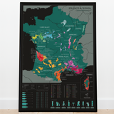 1020 Degustations Scratch Wine Map - France